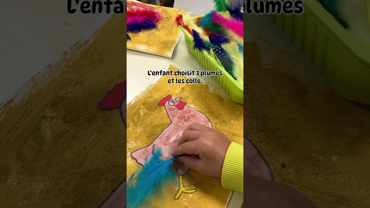 Activité enfant pour Pâques - une poule à toucher