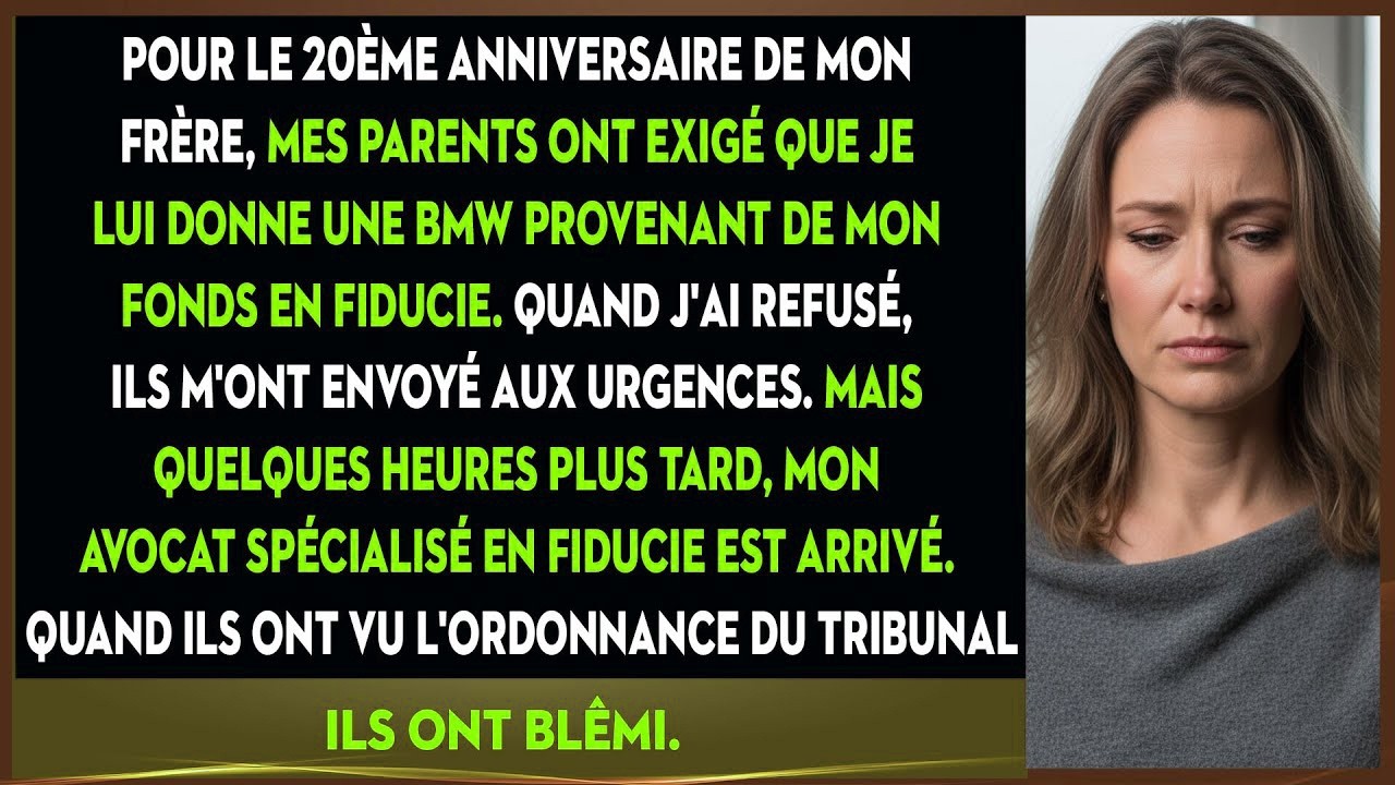 À L'anniversaire De Mon Frère, Mon Silence Sur Le Cadeau BMW M'a Envoyée Aux Urgences....