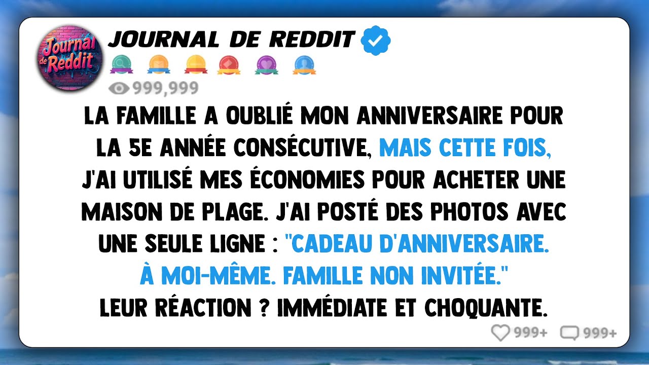 Chaque année, ma famille "oubliait" mon anniversaire tout en organisant des fêtes coûteuses pour...