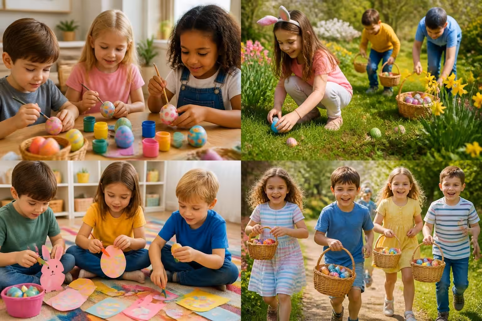 découvrez quatre activités ludiques et faciles à réaliser pour divertir vos enfants pendant les fêtes de pâques. amusez-vous en famille avec ces idées simples et créatives !