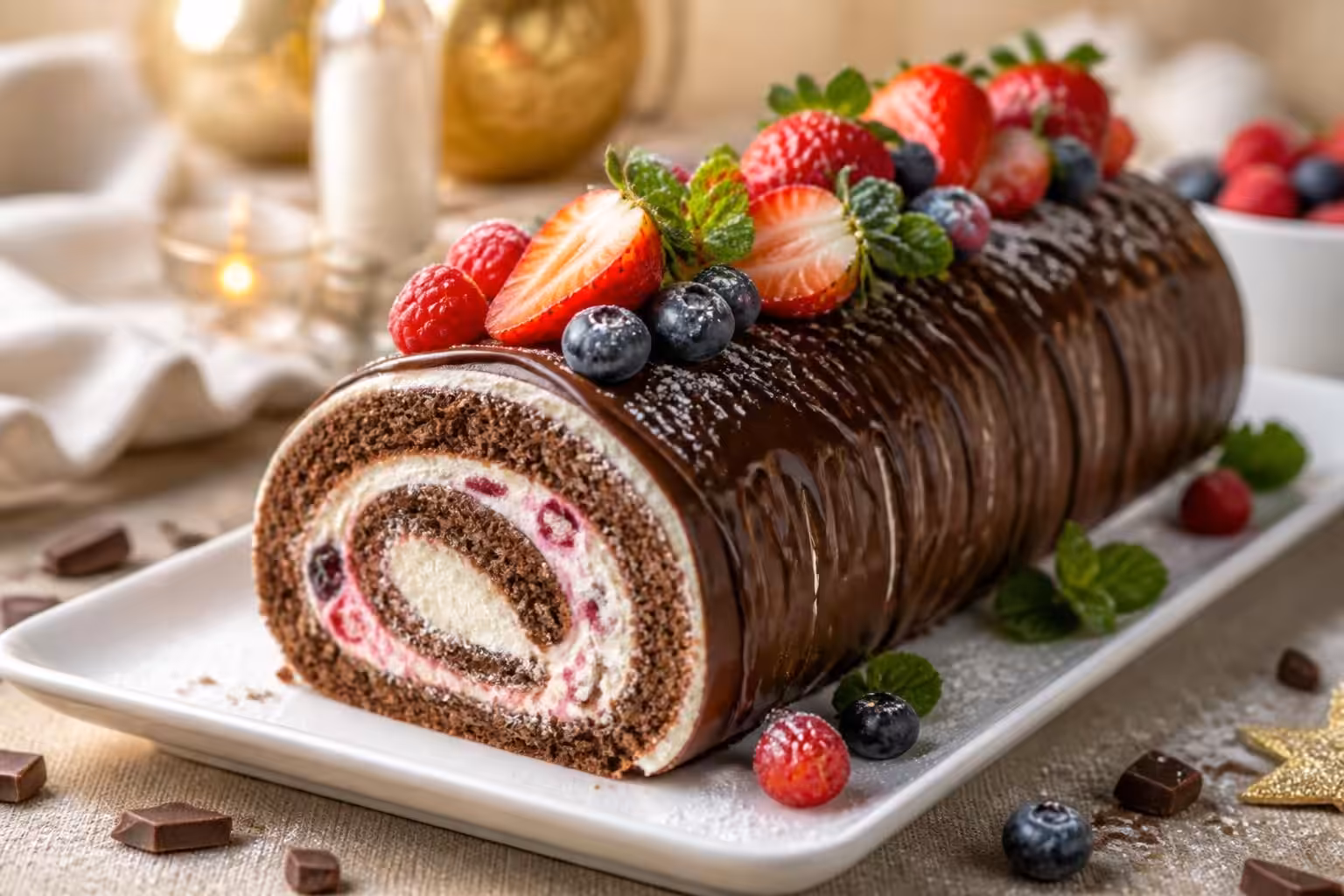 découvrez ma recette gourmande de gâteau roulé, parfait pour vos fêtes. un dessert festif et délicieux qui ravira tous vos convives.